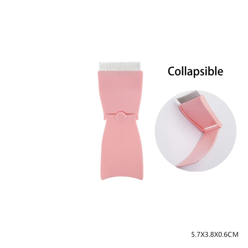 1 Pcs Black Foldable Eyelash Brush Comb Beauty Makeup Lash Separator Stainless Steel Eyelash Curler Mascara Curl Cosmetic Tool