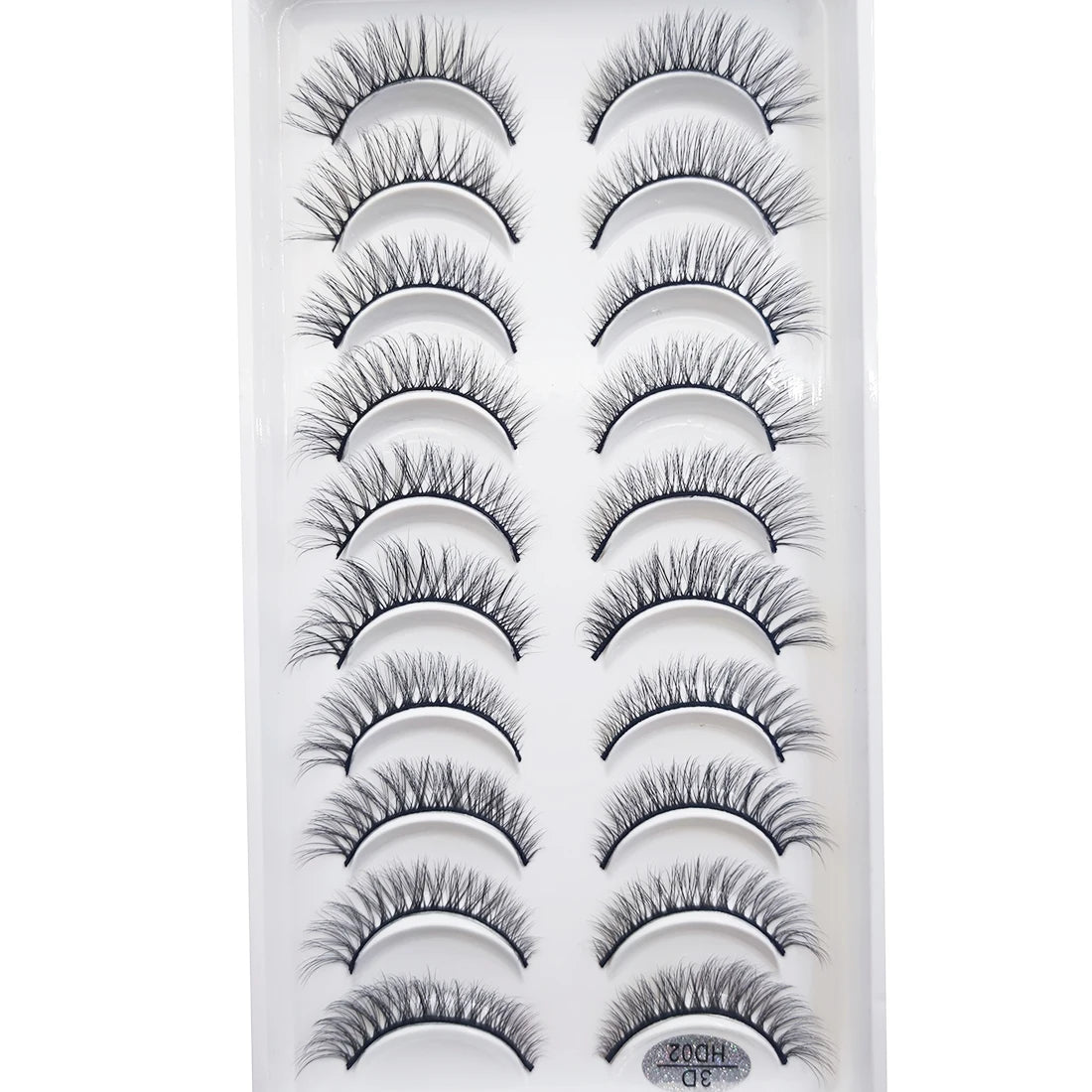 10 Pairs Natural 3d Mink Lashes Soft False Eyelashes Cross Messy Dense Eye Lashes Extension Makeup Faux Cils Cat Mini
