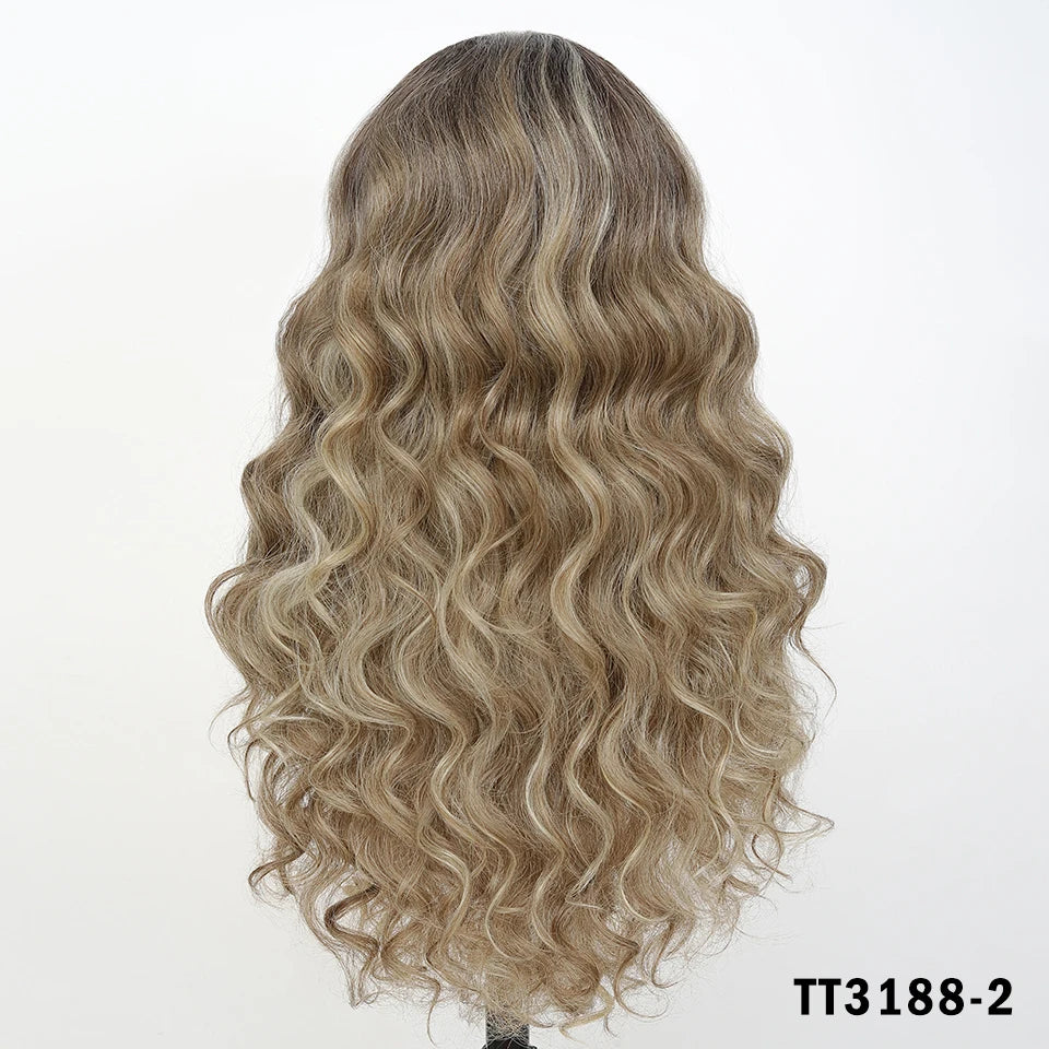 99J Burgundy Synthetic Lace Frontal Wig 13x6 Body Wave Long Deep Wavy Ombre Black Lace Wigs for Women Heat Resistant Cosplay Wig