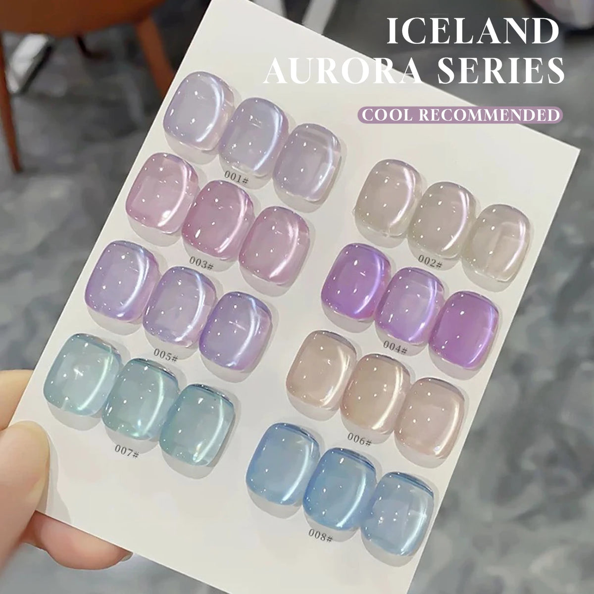 MIANEL 10ML 2026 New Satin Blue Glacier BubbleCrystal Cat Eye Gel Nail Polish For Nail Salons Blue Nails 1-8PCS