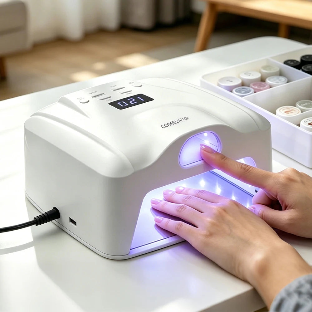 2‑in‑1 Auto‑Sensor UV LED Nail Dryer 78LED Dual Port for Single Finger Toe Full Hand Gel Curing Manicure Pedicure Home Salon