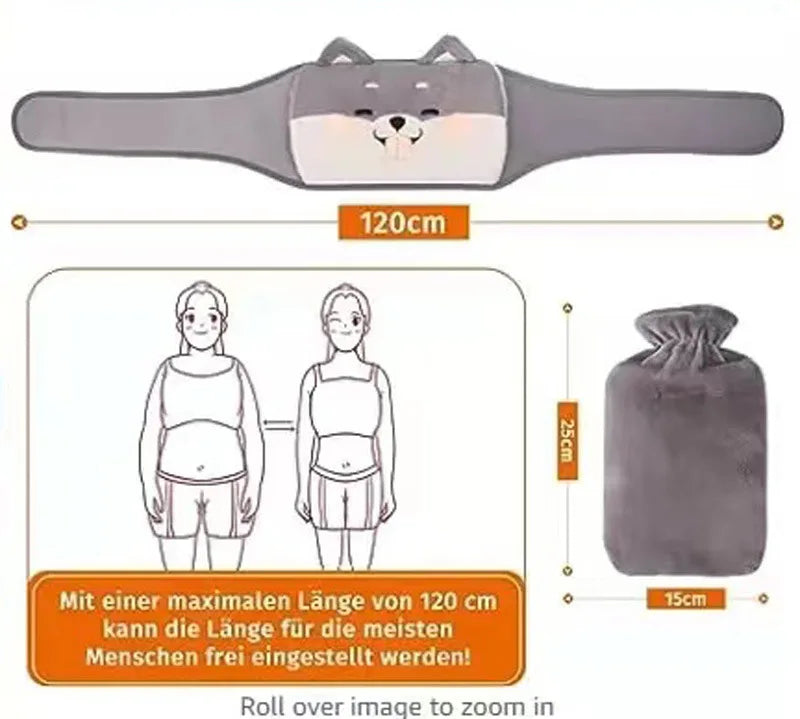 3Pcs Hot Water Bag Waist Cover Belt Stomach Abdominal Warming Band Warm Waist Cover Belt for Neck Hand with Hot Water Bottle Bag