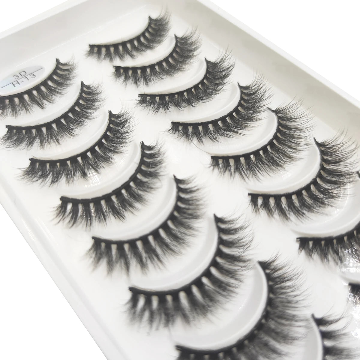 10 Pairs Natural 3d Mink Lashes Soft False Eyelashes Cross Messy Dense Eye Lashes Extension Makeup Faux Cils Cat Mini