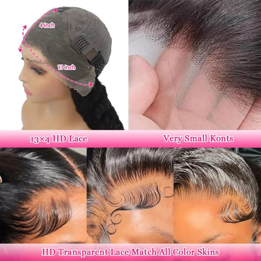 Pixie Cut Wigs Human Hair Short Curly Lace Front Human Hair Wigs Brazilian 13x4 Transparent Lace Wigs Water Wave Bob Wig