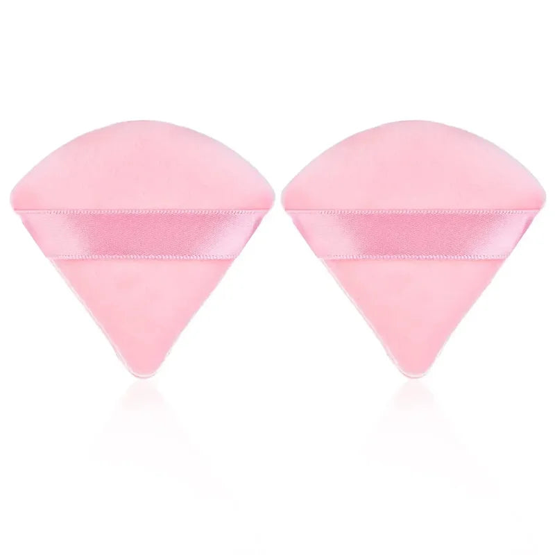 2/6PCS Triangle Velvet Cosmetic Puff Make Up Sponges Wet Dry Use for Face Eye Contouring Shadow Cosmetic Foundation Makeup Tool