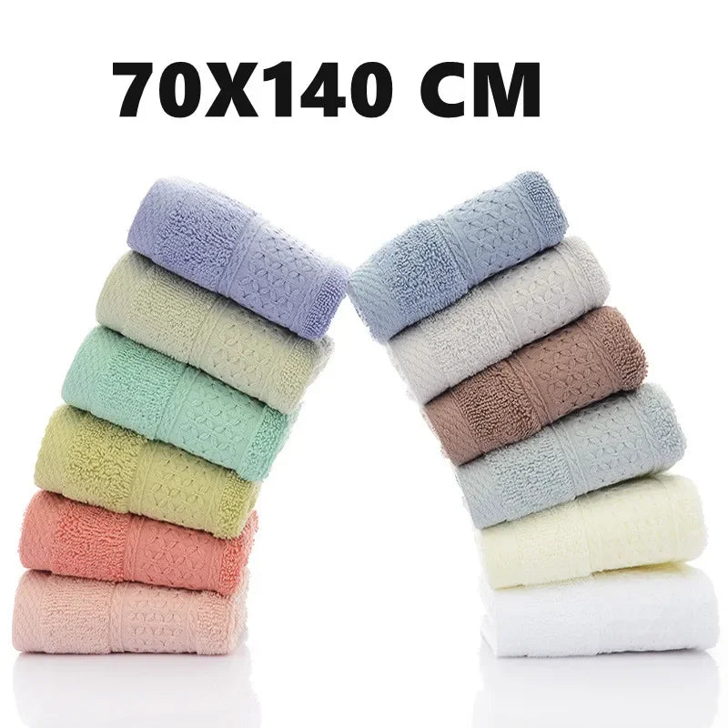 Thicken 100% Cotton Face Towel Absorbent Pure Hand Wash Hair Shower Microfiber Towel Bathroom Family Hotel