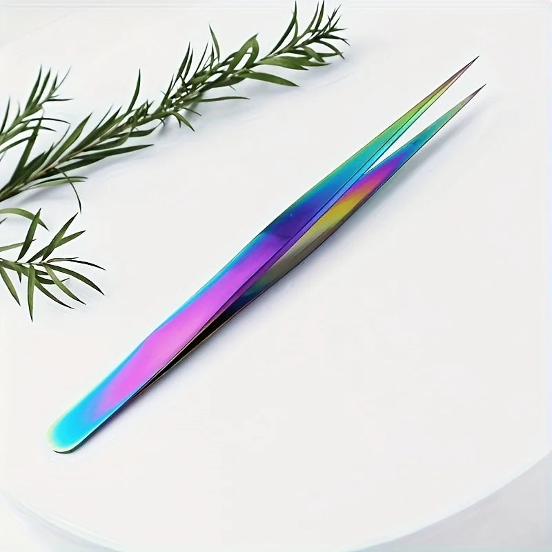 3 Pcs Set Stainless Steel Eyelash Tweezers Set Multi-Functional Makeup Tool Eyelash Tweezer Hair Removal Tweezer Pointed Tweezer
