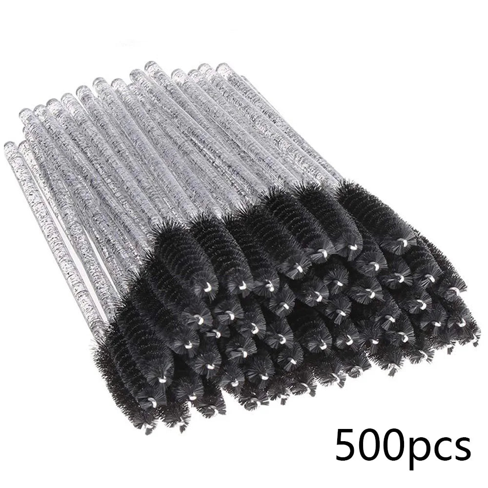500/1000pcs Eyelash Brush Applicator Lash Mascara Wands Brushes For Eyelash Extension Eyebrow Spoolies Beauty Tools