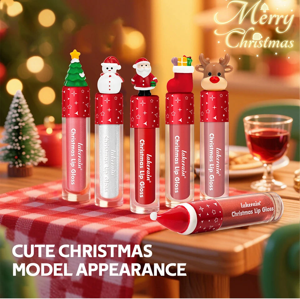 Christmas Gift 6Pcs Lip Gloss Set With Gift Bag Velvet Matte Waterproof Long Lasting Lip Tint Colorful Lip Makeup Cosmetic