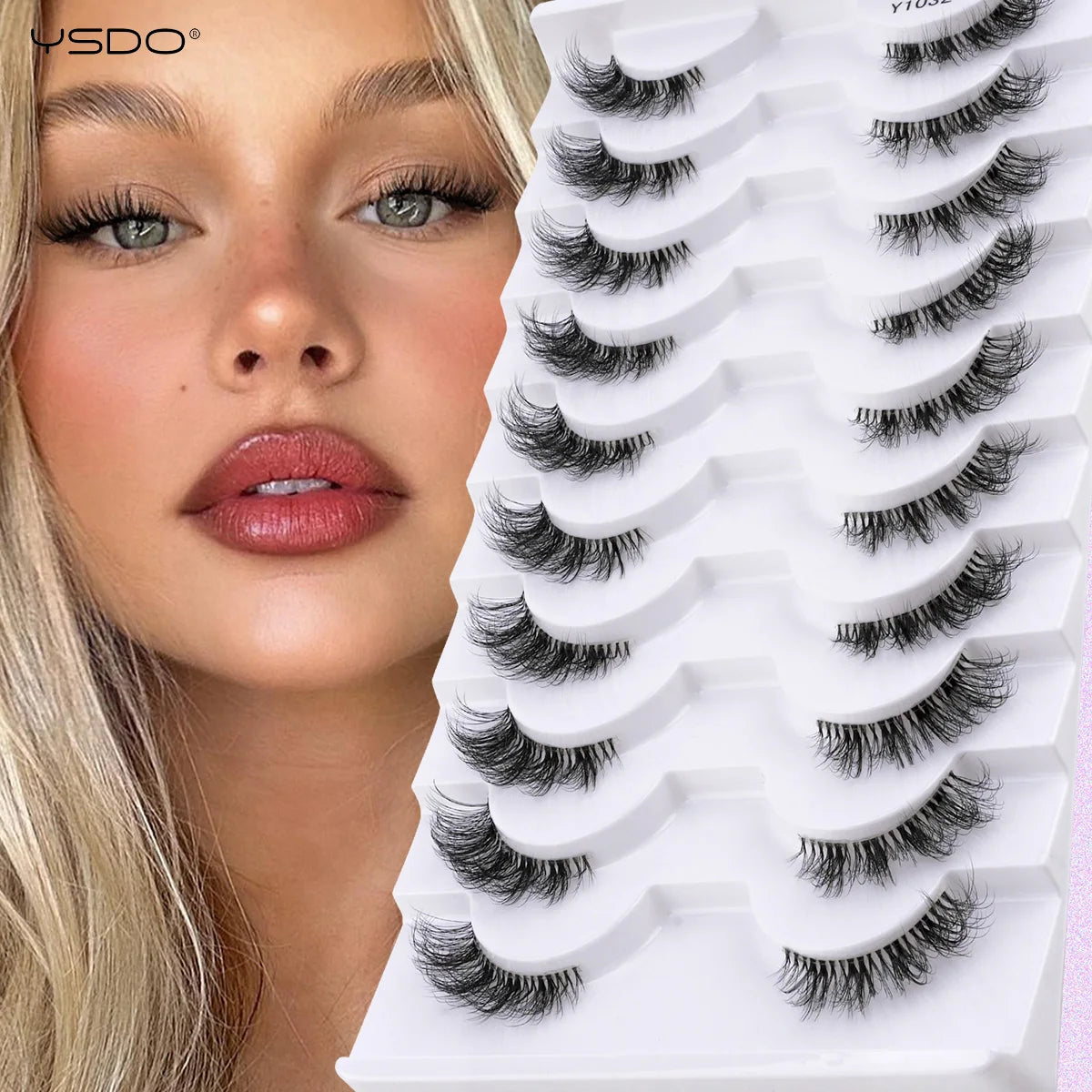 YSDO 5/10 Pairs Natural Eyelash Extension Hand Made Maquilagem Fluffy Fake Half Lashes Soft 3D Mink Lashes Makeup Faux Cilios