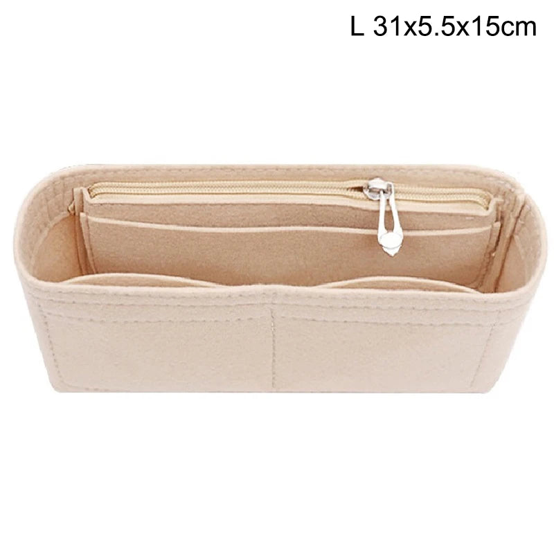 1PC Felt Insert Bag Organizer, Makeup Organizers, Liner Perfect for Brand Women's Handbags For And Cosmetic Bags