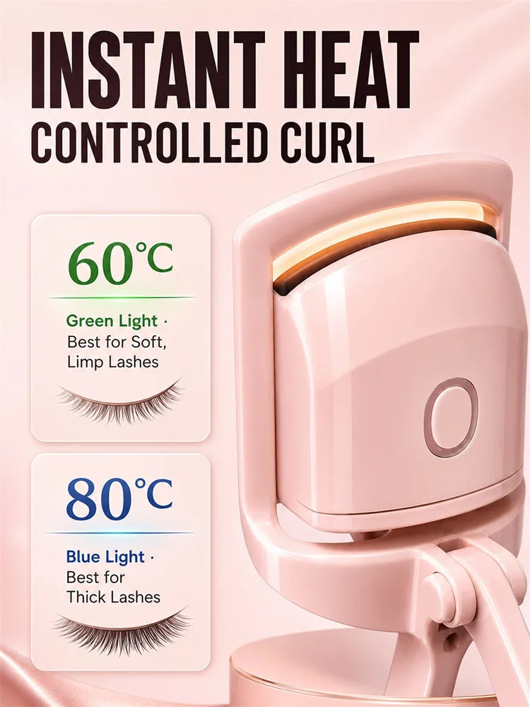 Electric Eyelash Curler, Effortless Curling for Natural Lashes, Hand‑Held Cosmetic Accessory for Daily Eye Makeup
