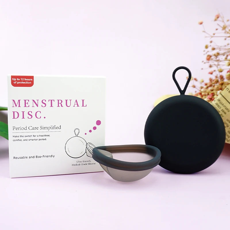 Soft Silicone Lady Cup Reusable certified Disc Accessories Bowls With Storage Case Kit Women Health Care Feminine Hygiene