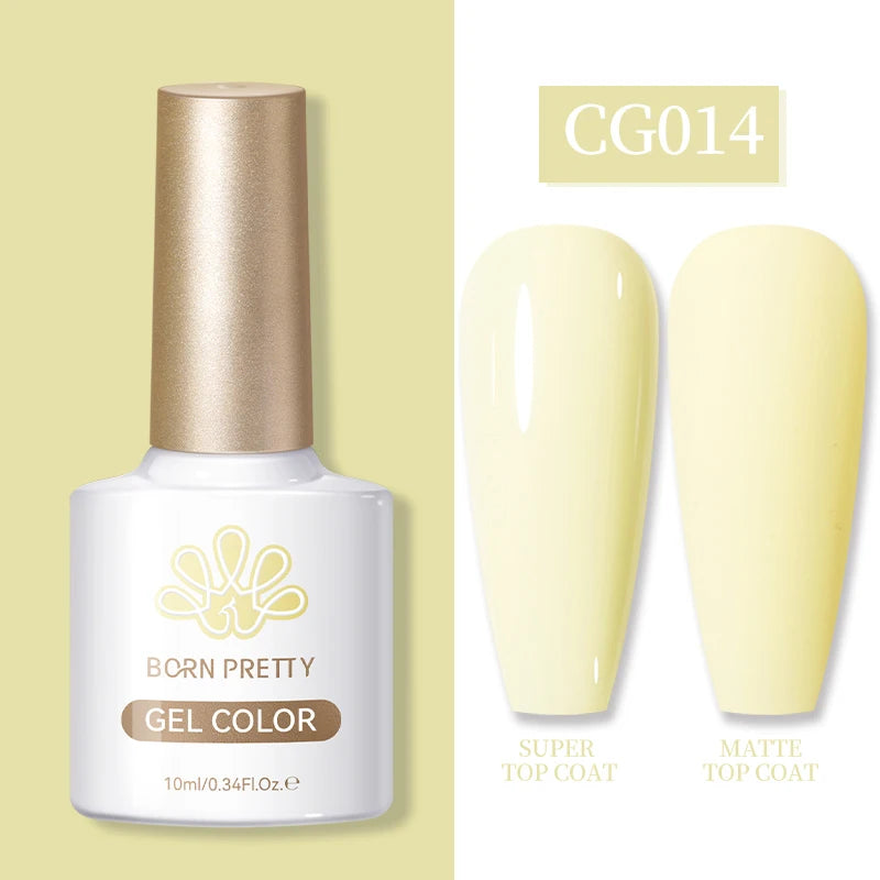 BORN PRETTY 10ml Gel Nail Polish Gel 130 Colors Semi Permanent Solid Nail Gel Varnish Soak Off UV Gel for Base Top Coat