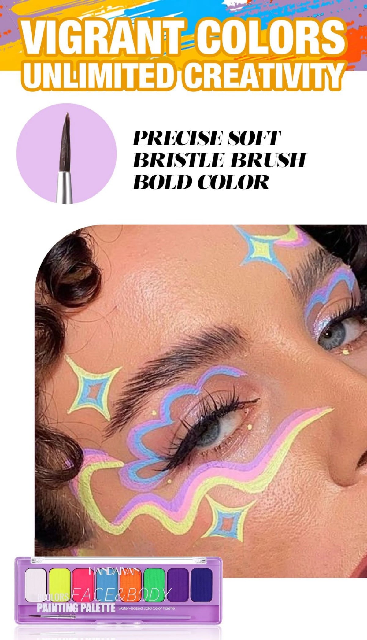 8 Colors Glow Fluorescent Neon Oil Face Body Art Paint UV Glow Oil Painting Halloween Party Fancy Dress Beauty Makeup Cosmetics