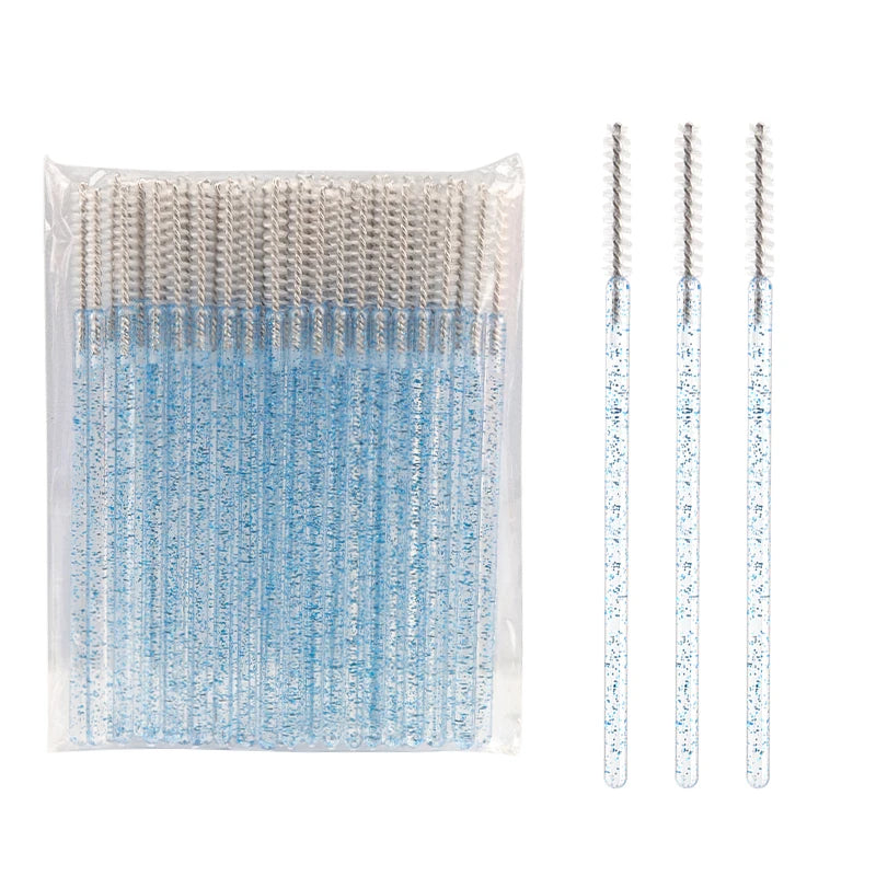 50pc Disposable Eyelash Makeup Brush Mascara Wands Micro Brushes Cosmetics Microbrush Eyebrow Applicator Lash Extension Supplies