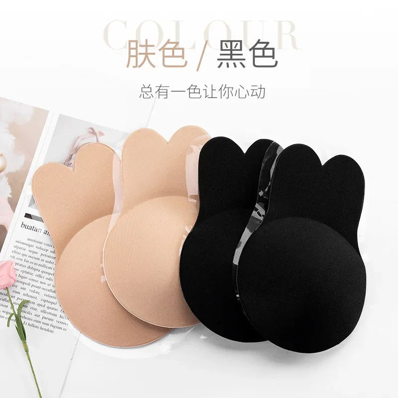 Women Breast Lifting Stickers Push Up Bras Silicone Invisible Chest Strapless Breast Rabbit Lift Up Tape Nipple Cover Bra Pads