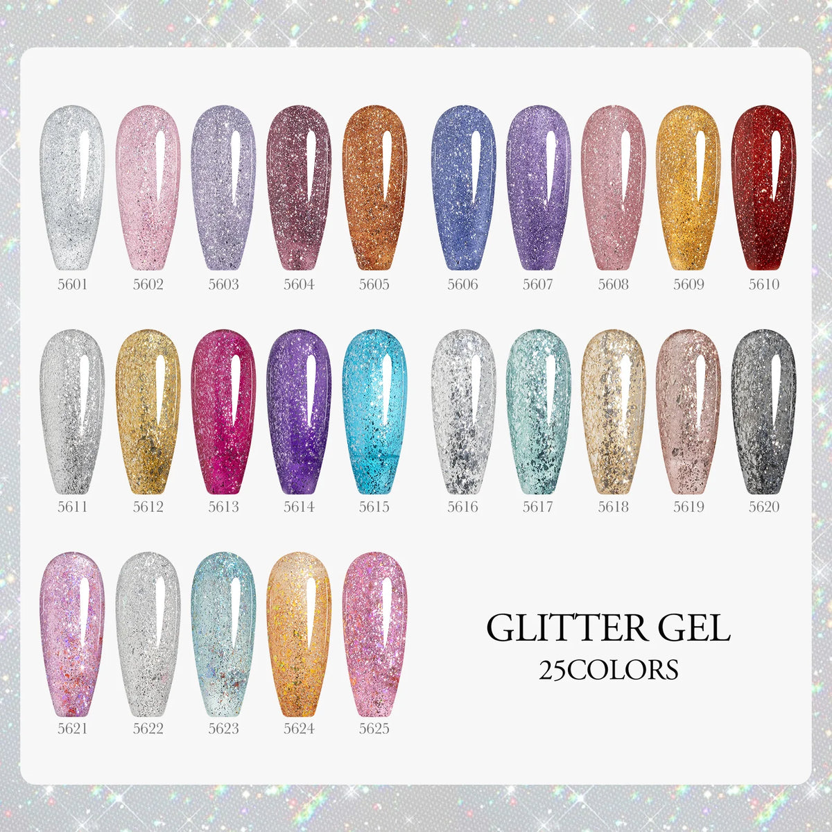 VENALISA 60 Colors TPO/HEMA FREE Glitter Gel Cat Eye Gel Nail Polish UV/LED Soak-Off Gel Polish Manicure DIY Nail Art Christmas