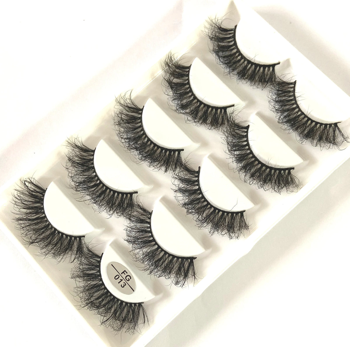 HBZGTLAD 5Pairs Handmade Mink Lashes Short False Eyelashes Dense Natural Long Messy Eye Lashes Reusable Stage Makeup Eyelashes