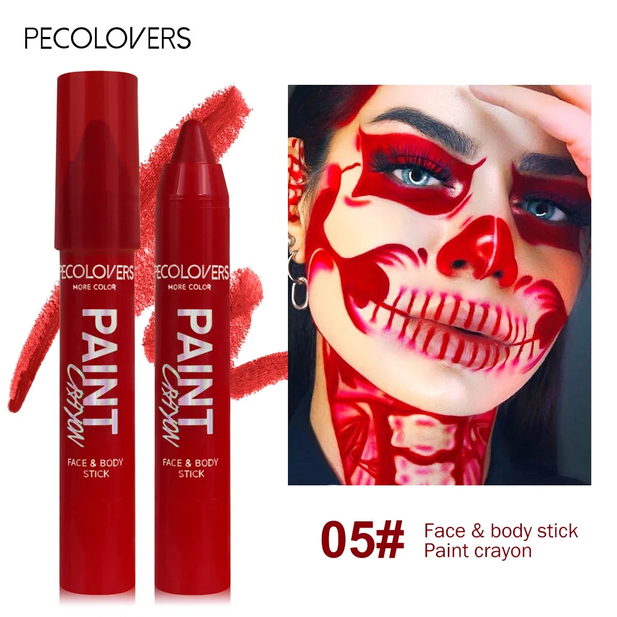 Face & Body Paint Sticks Body Paint Glow in The Dark Under UV Lights Face Painting Crayon Sticks Party Halloween Makeup