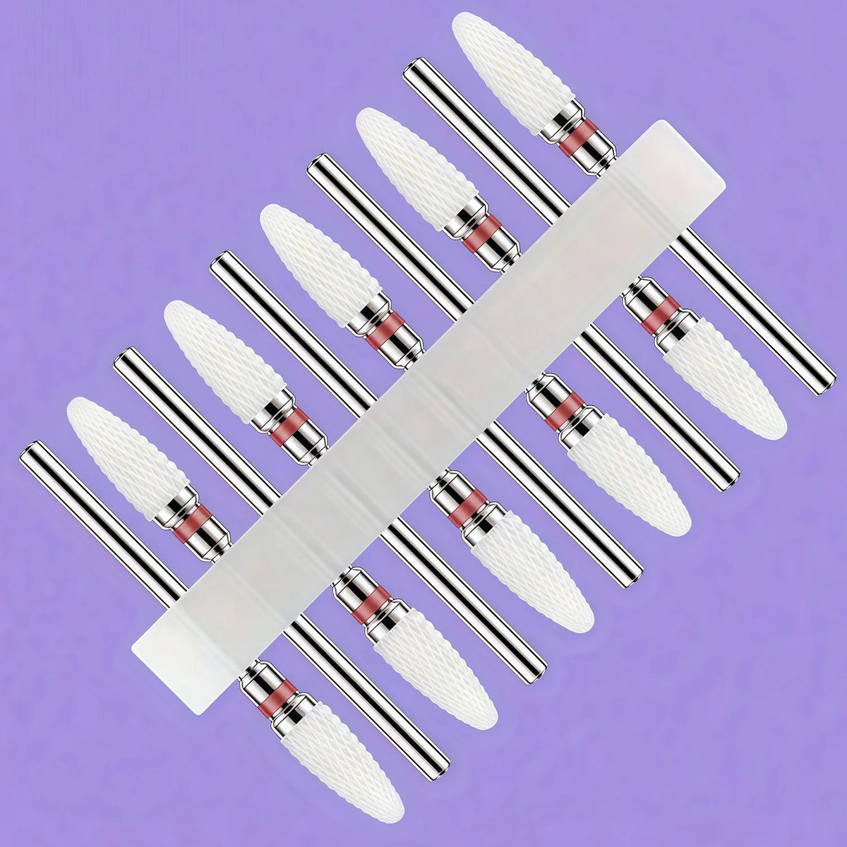 10pcs Ceramic Nail Buffering Heads for Perfect Nail Finish Professional Grade Ceramic Material for Smooth And Shiny Nails