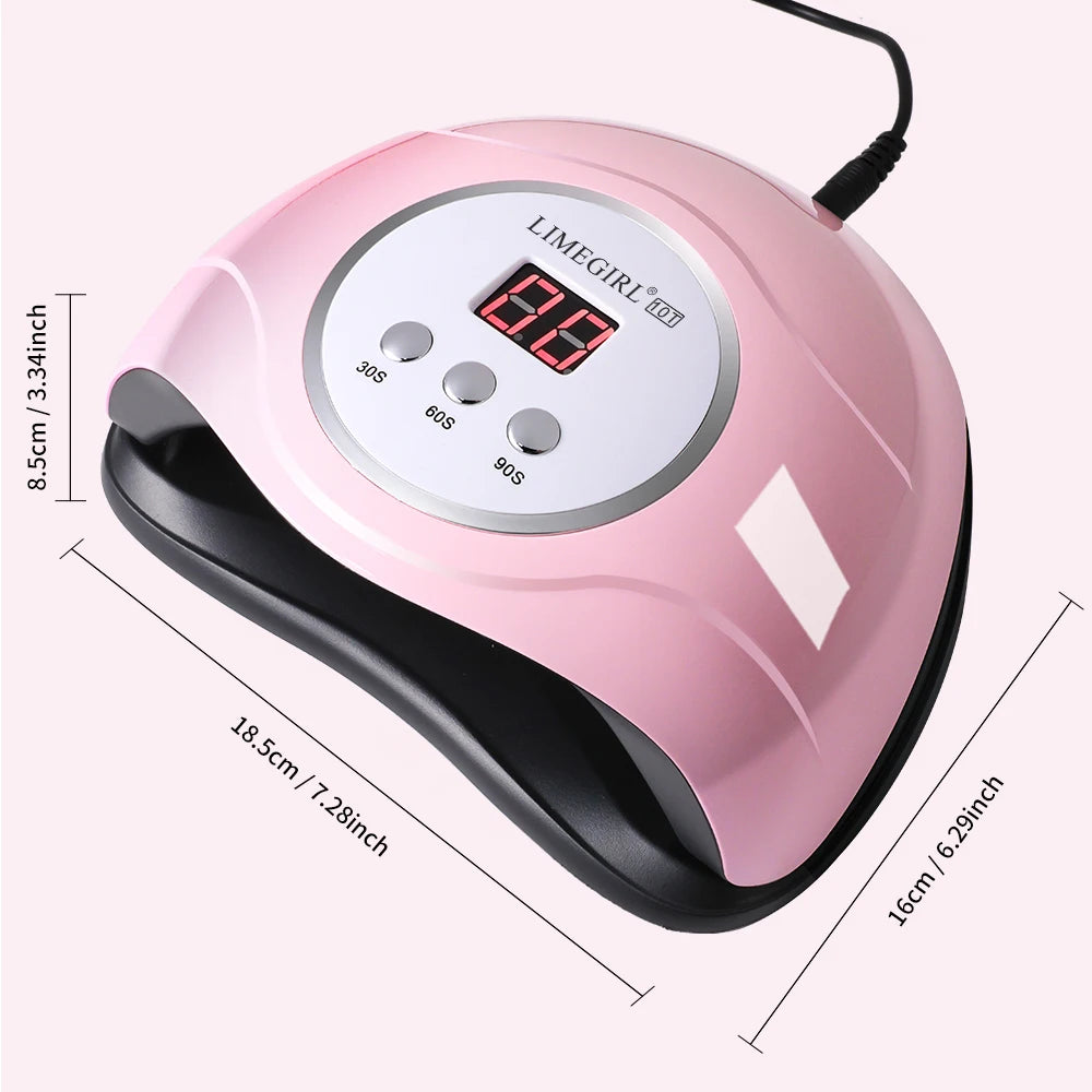 LIMEGIRL 24LED UV Lamp for Nails Gel Polish Varnish Drying With LED Display And Motion Sensing Professional Manicure UV Lamp for Acrylic Resin Dryer Home Use Tool