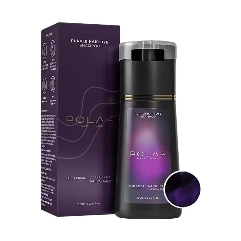 200ml 4 Colors Hair Dye Shampoo For Gray Hair For Women Men ﻿Premium Natural Hair Dye Kit Semi Permanent Hair Dye Shampoo Black
