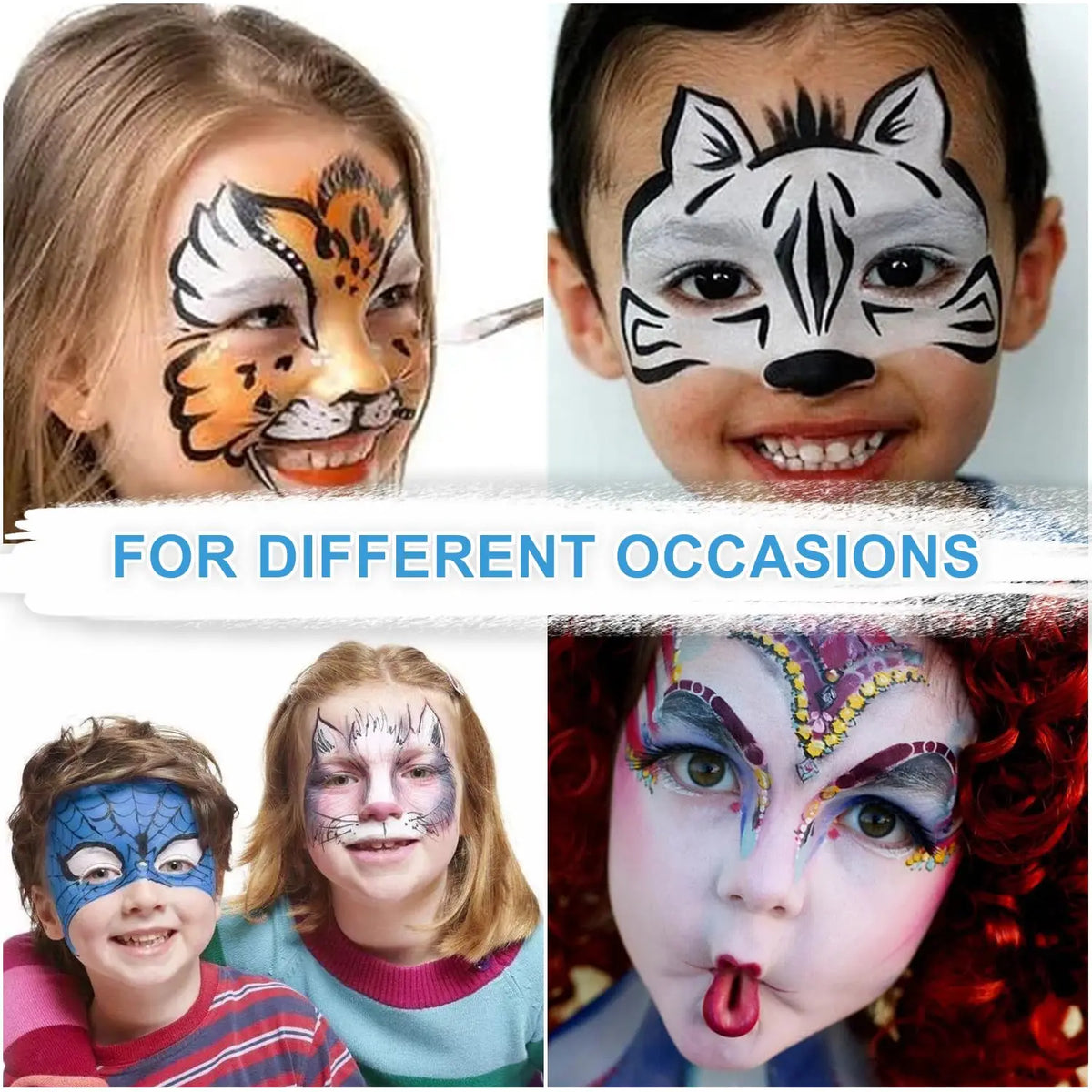 22 Color Face Body Painting Kit for Kids Adults,Face Paint Makeup Palette with Brush,Halloween Carnival Artist Cosplay Art Party
