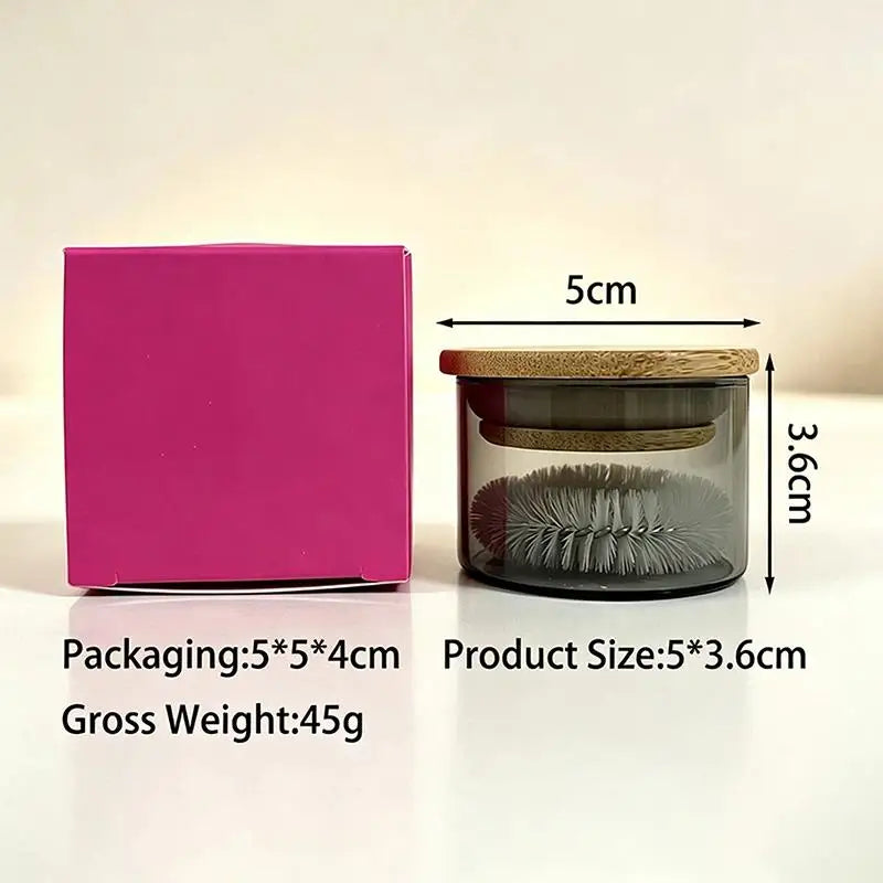 Professional Brush Cleaner Cup 1 Set with Stiff Bristle Brush Smooth Wash Cup for Salon Makeup Artists Nail Technicians