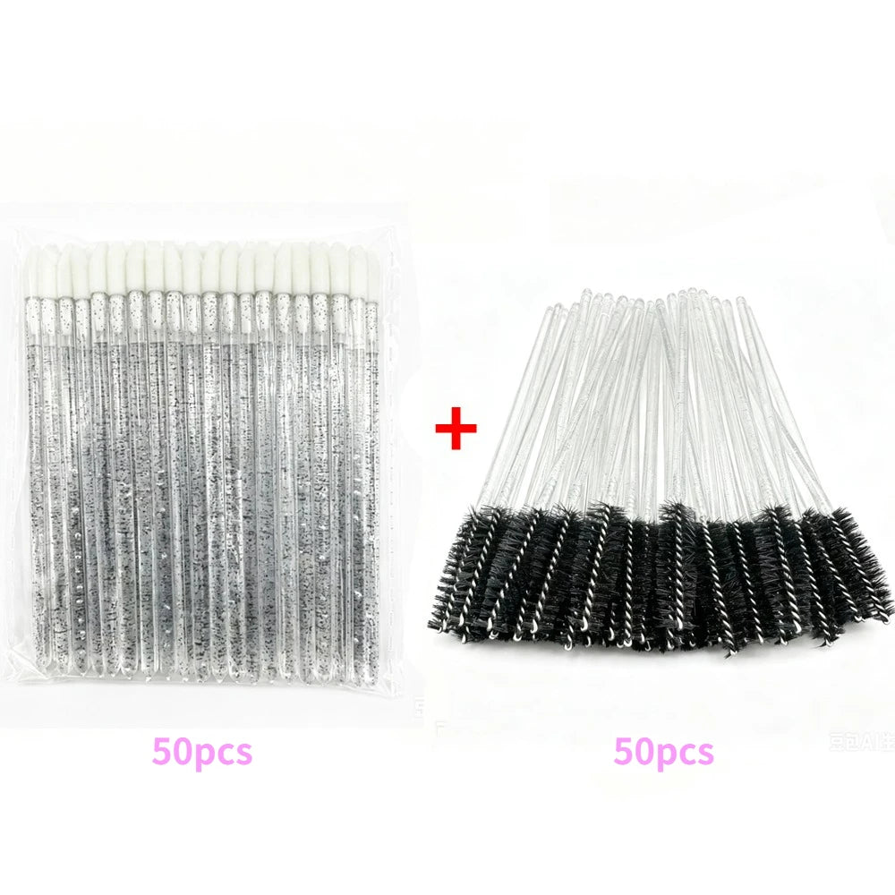 Applicator Lash Extension Set Wands Mascara Brushes Lip 50/100PCS Disposable EyelashesFor Eyebrow Eye Makeup Tool