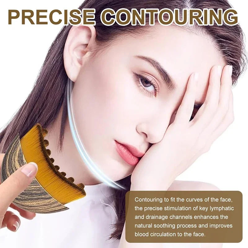 Contour Face Brushes 1Pc Lymphatic Drainage Massager Facial Massager Face Chin Skin Sculpting Tool for Face Ergonomically Makeup