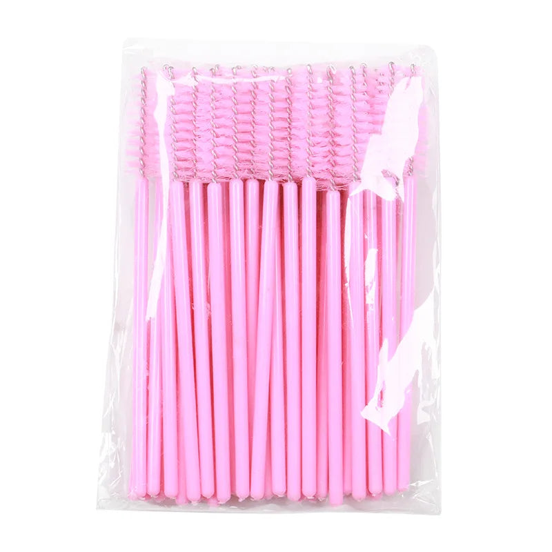 50/100Pcs Lash Brushes Eyelashes Extension Brush Eyelash Spoolie Mascara Wands Applicator For Lashes Eyebrows Makeup Accessories