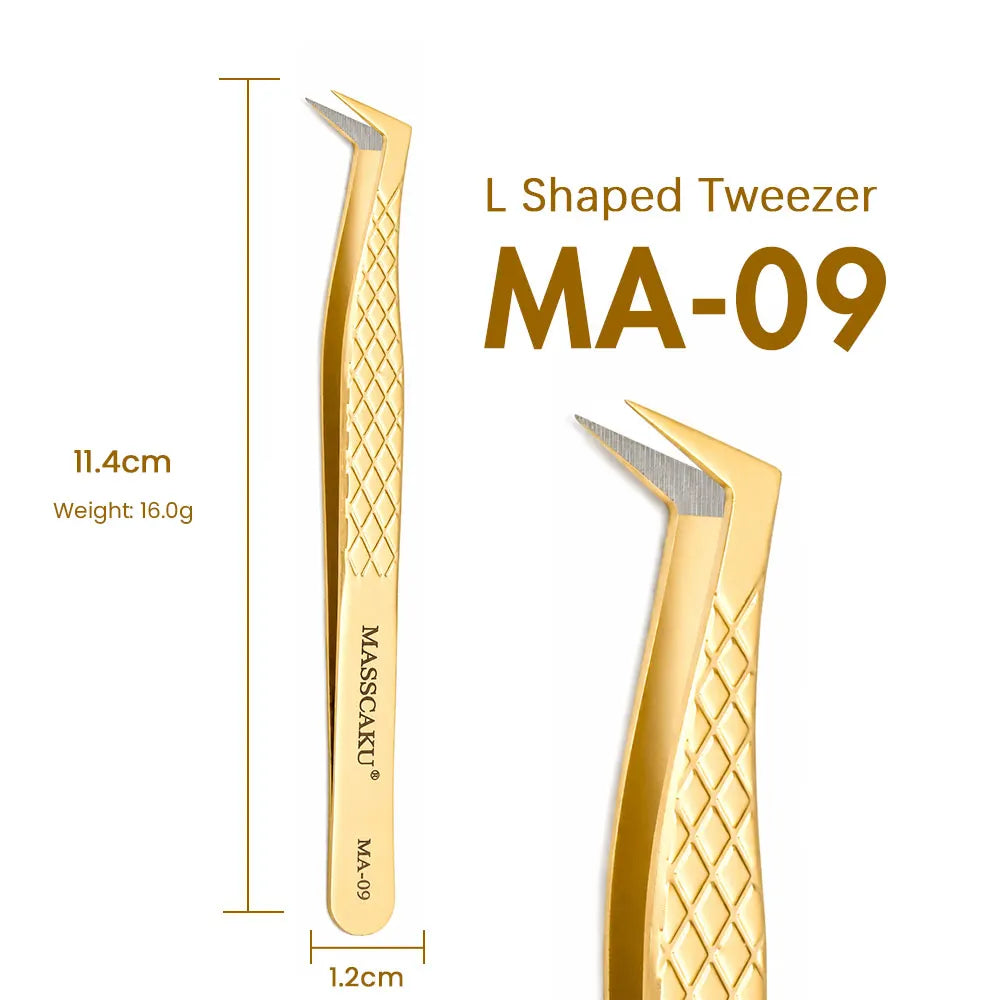 MASSCAKU Lash Pickup Tweezers Fiber Tip Beauty Salon Supplies High Accuracy Tool for Premade Fan Application
