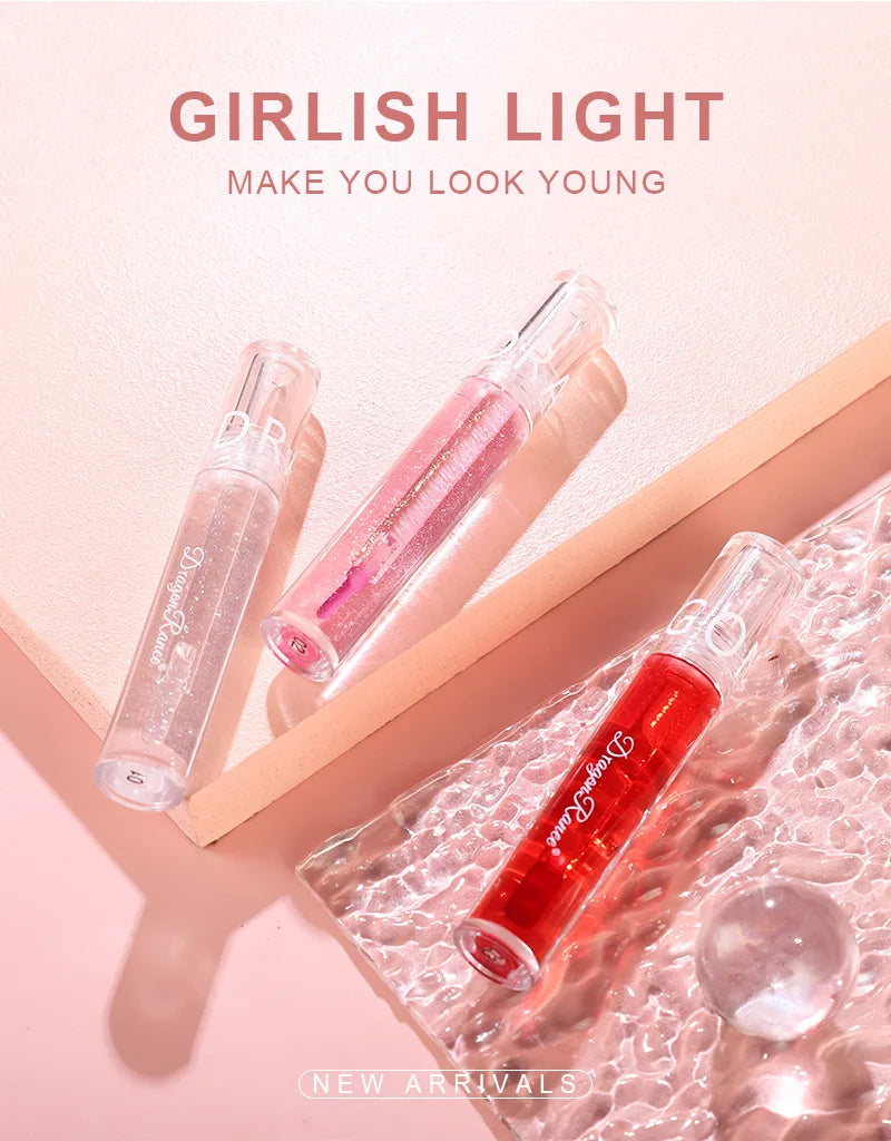 Mirror Water Gloss Lip Glaze Moisturizing Liquid Lipstick Long Lasting Nourishing Glass Lip Gloss Transparent Lip Stain Tint