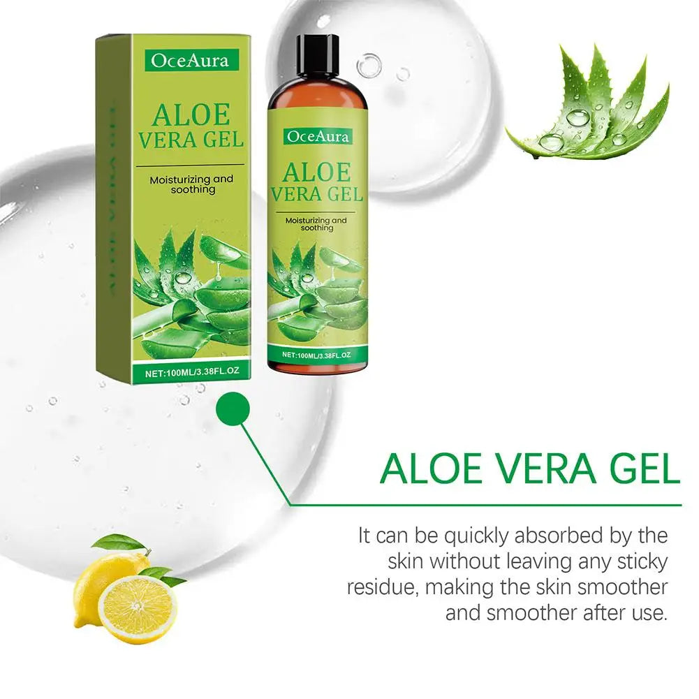 Natural Aloe Vera Gel Sunburn Repairing Treatment,Moisturizing Nourishing Hydrating Face Cream Skin Care Face Body Cream