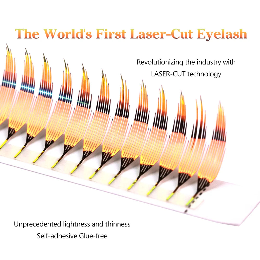 New Fashion Shiny Tinsel Anime Lashes Holographic Manga False Eyelashes Comic Spire Eyelash Extension For Christmas Party Makeup