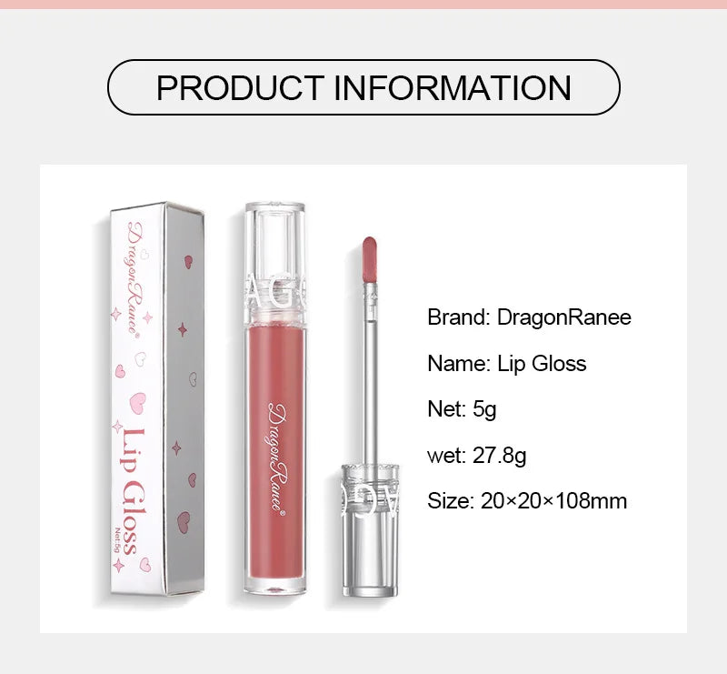Mirror Water Gloss Lip Glaze Moisturizing Liquid Lipstick Long Lasting Nourishing Glass Lip Gloss Transparent Lip Stain Tint