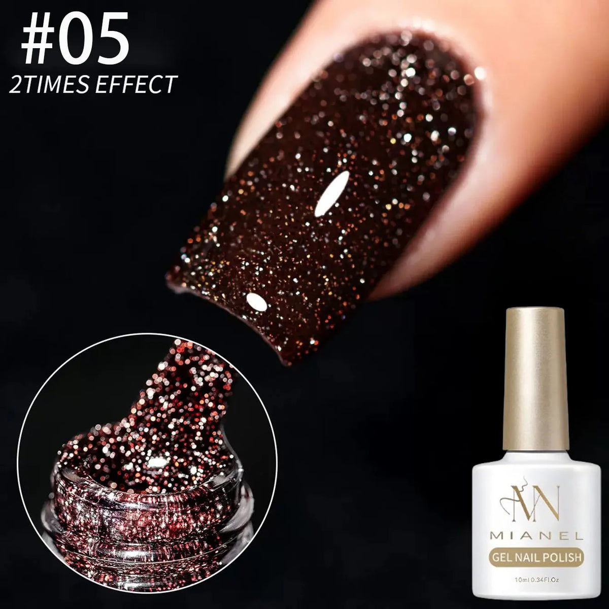 MIANEL 2026 Autumn Gel Nail Polish Adhesive Burst Flash Broken Diamond Halloween Christmas Nails Art Kit for Professional Use