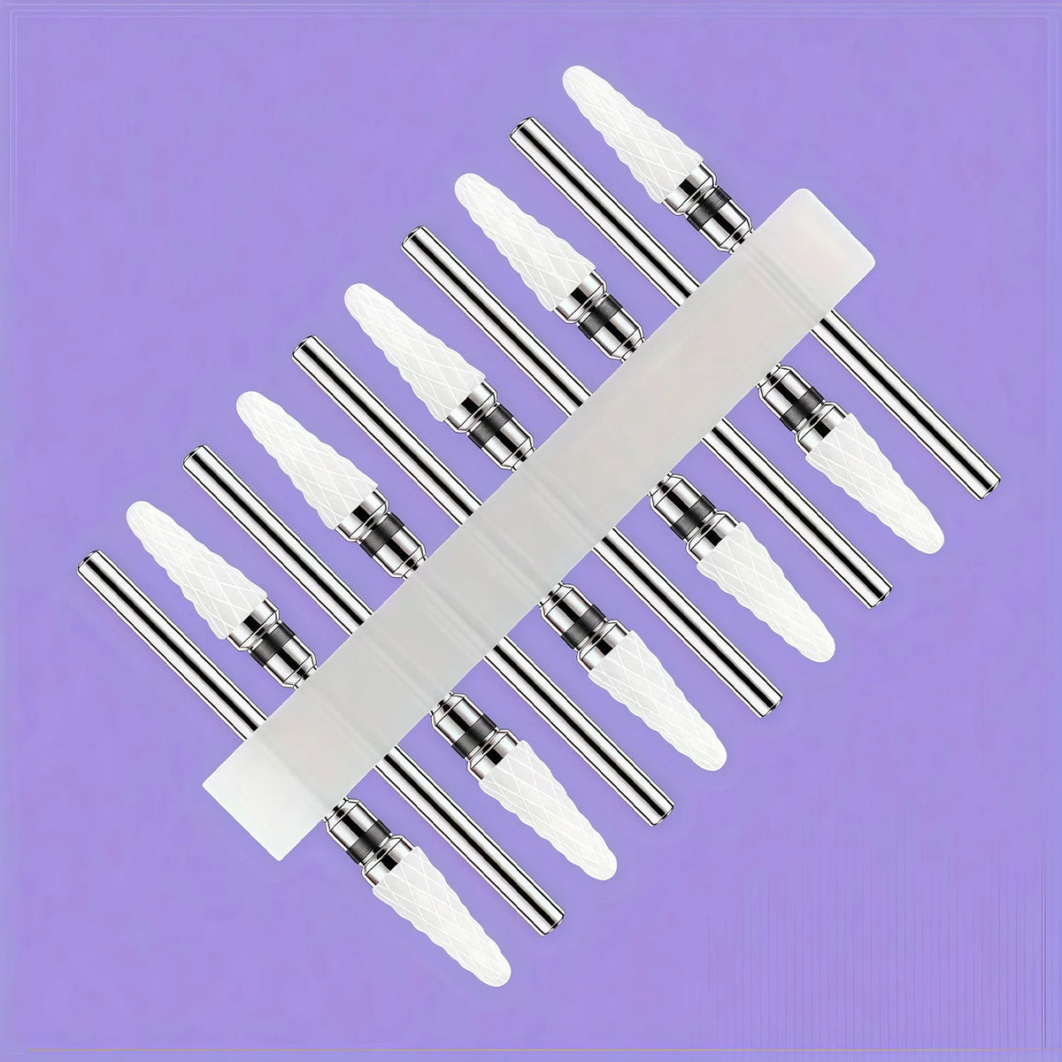 10pcs Ceramic Nail Buffering Heads for Perfect Nail Finish Professional Grade Ceramic Material for Smooth And Shiny Nails
