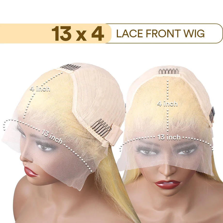613 Blonde Lace Frontal Wig Deep Wave 13x4 13x6 HD Lace Human Hair Wig Pre Pluck Curly Lace Front Wigs Brazilian Human Hair