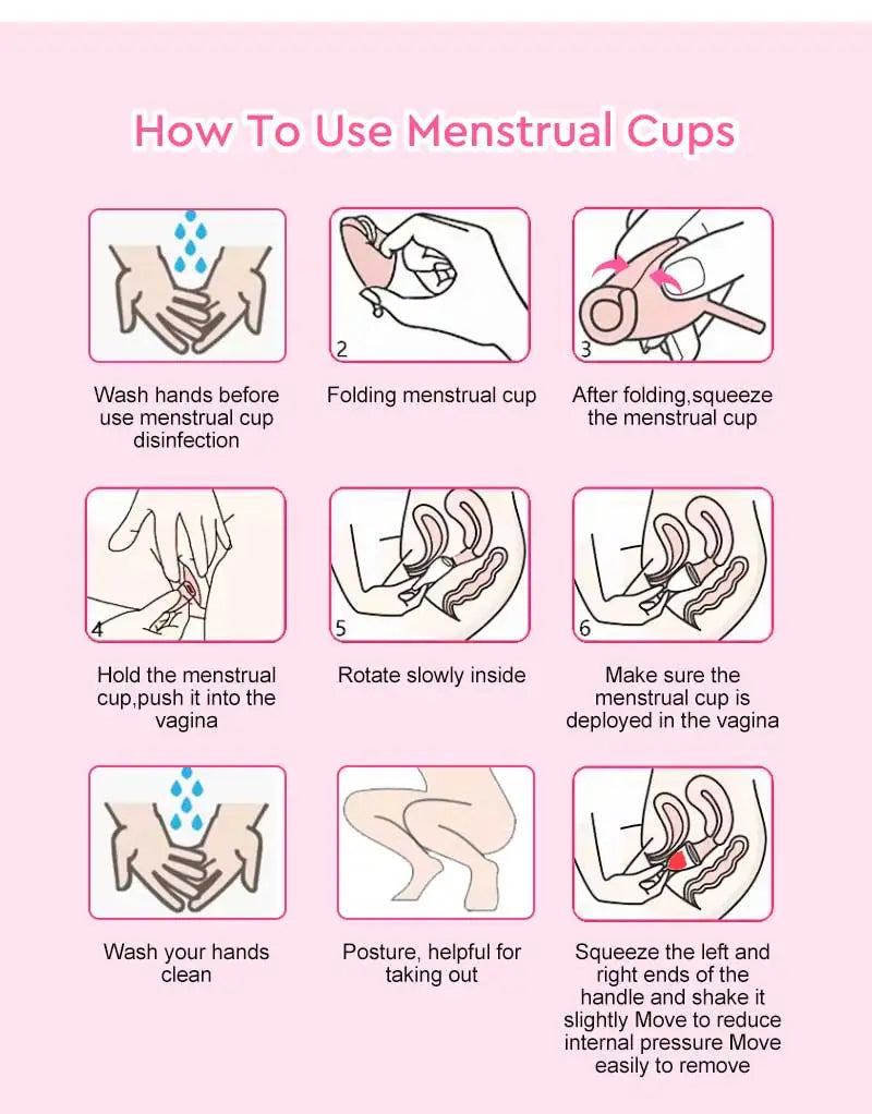 Menstrual Cup With Storage Case Medical Silicone Menstrual Cup Sterilizer Cup Women's Health Care Period Accessories Kit