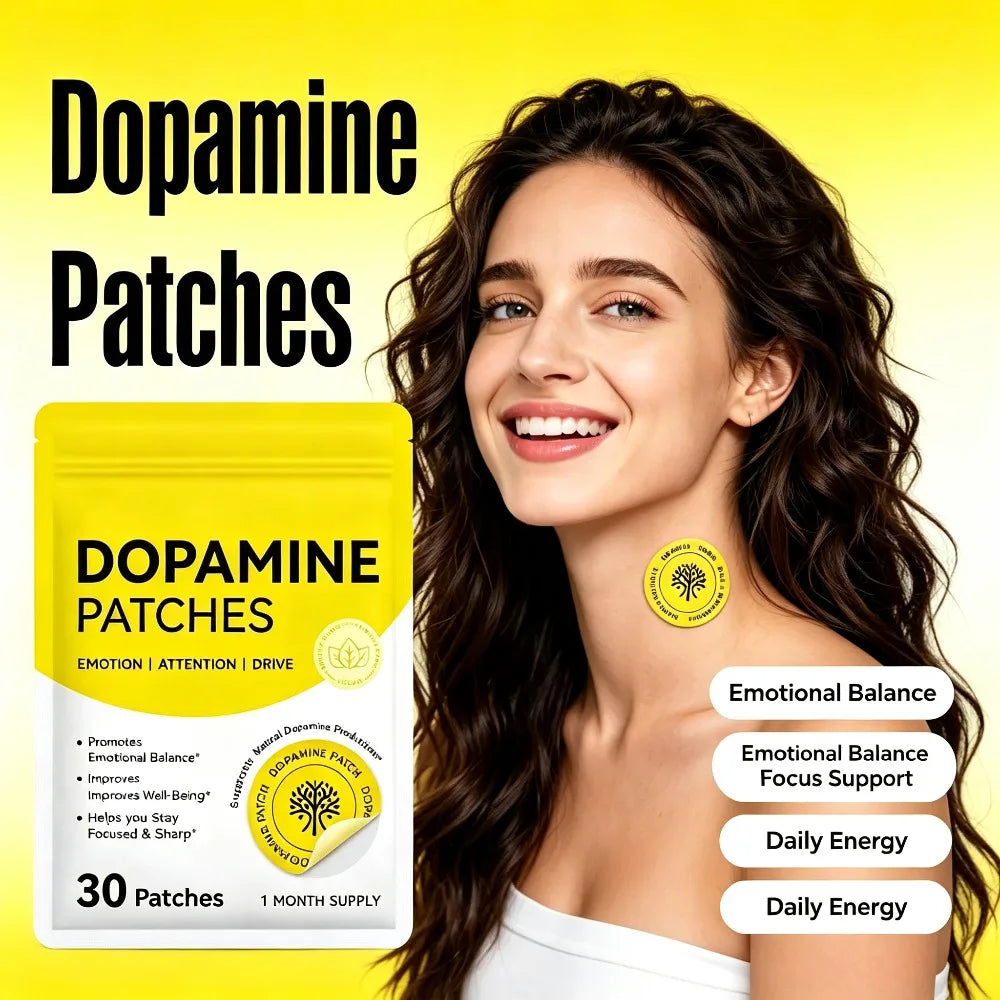 Vitality Boost Dopamine Patches, Enhance Mood & Focus, Concentration Aid for Daily Wellness