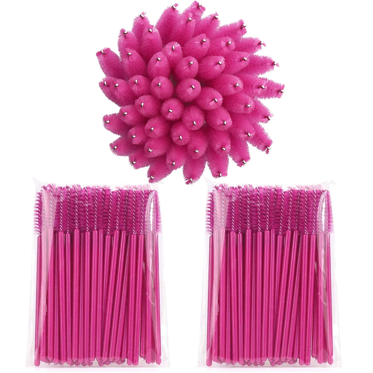 100pcs Disposable Eyelash Brushes Spoolies Micro Lash Mascara Wands Combs For Eyelash Extension Makeup