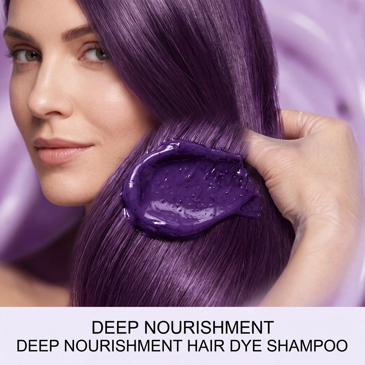 Purple Natural Herbal Hair Color Shampoo For Gray Hair Coverage Long Lasting Color Enhancing Care Nourishing Coloring Shampoo