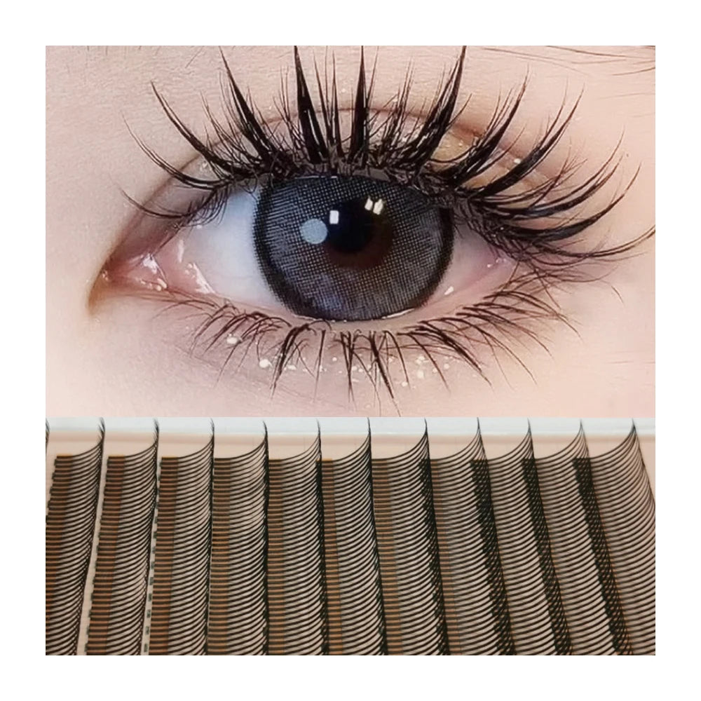 Glitter Individual Lashes Colorful Glitter False Eyelash Extension Russian Volume Premade Fan Christmas Halloween Mink Lashes