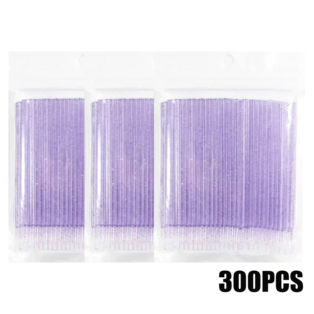 300/500PCS MicroBrush Eyelash Cleaning Brush Lash Extension Applicator For Eyelashes Removing Swab Micro Makeup Brush
