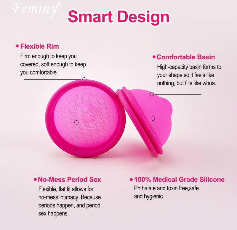 20pcs Women's Menstrual Collector Medical Grade Silicone Certified Menstruation Period Disco Menstrual Monthly Cup Alternative