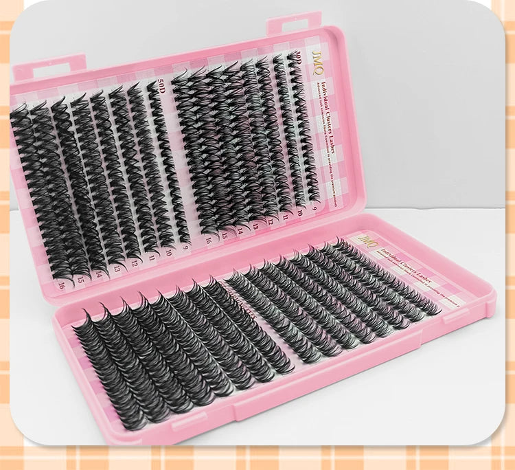 LAKANAKU Manga DIY Lashes Book Lash Cluster Tray Bottom Clusters Volume Set Eyelash Extensions Individual Eyelashes