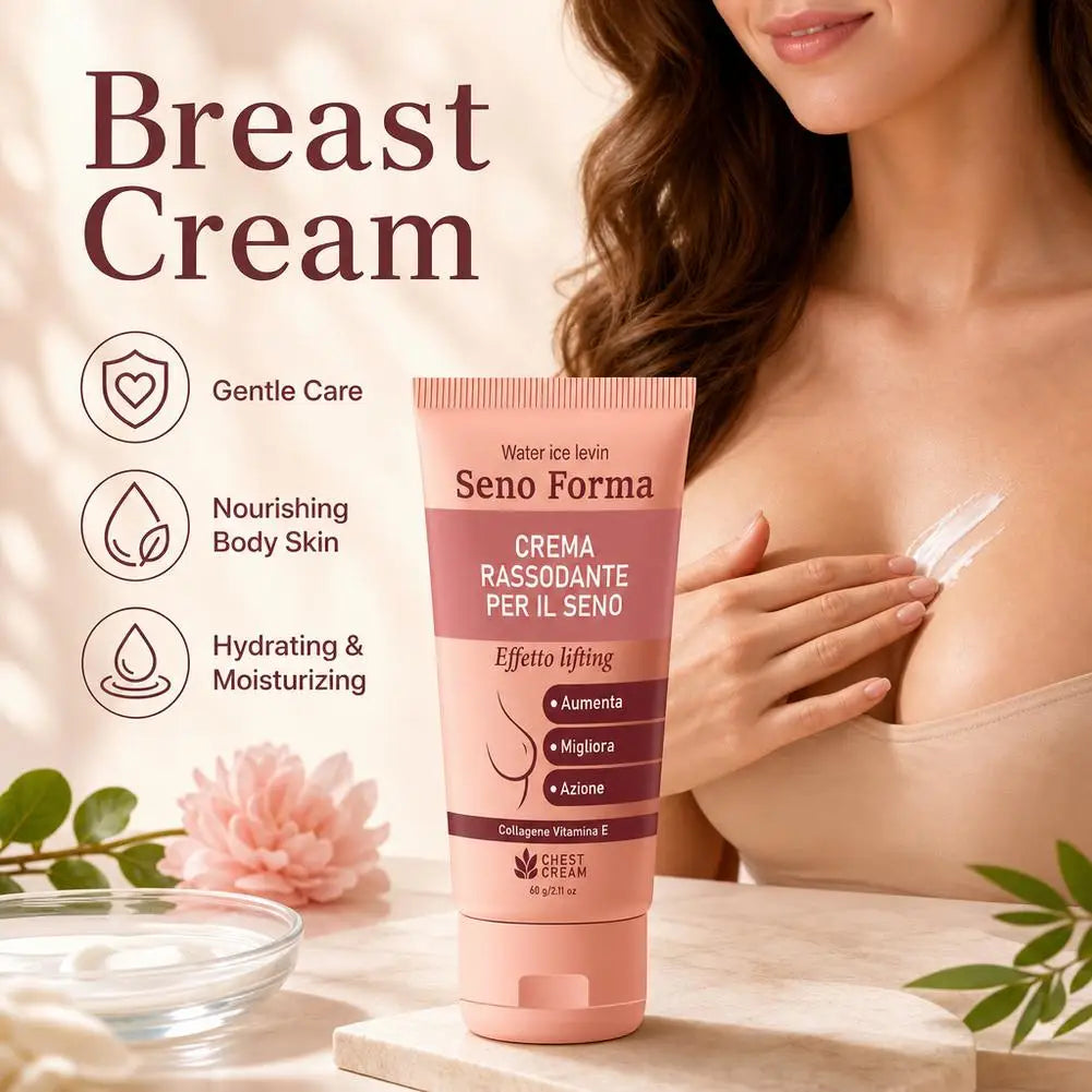 Breast Firming Cream Vitamin E Light Texture, Nourishes/Moisturizes, Collagen/Shea Butter, Boosts Elastic & Smooth Chest Skin