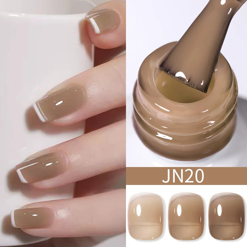 BORN PRETTY Water Light Cat Magnetic Gel Nail Polish Nude Milk White Jelly Color Semi Permanent Soak Off UV LED Gel Varnish DIY
